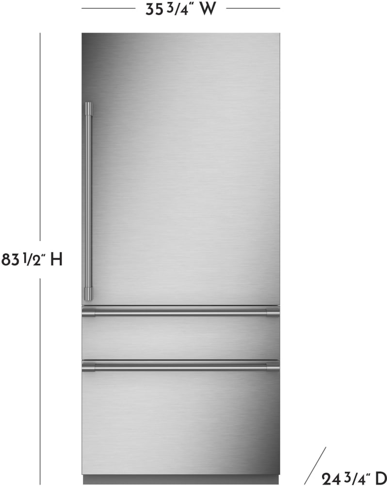 Monogram ZIC363NBVRH 36 Inch Panel Ready Built-In Bottom