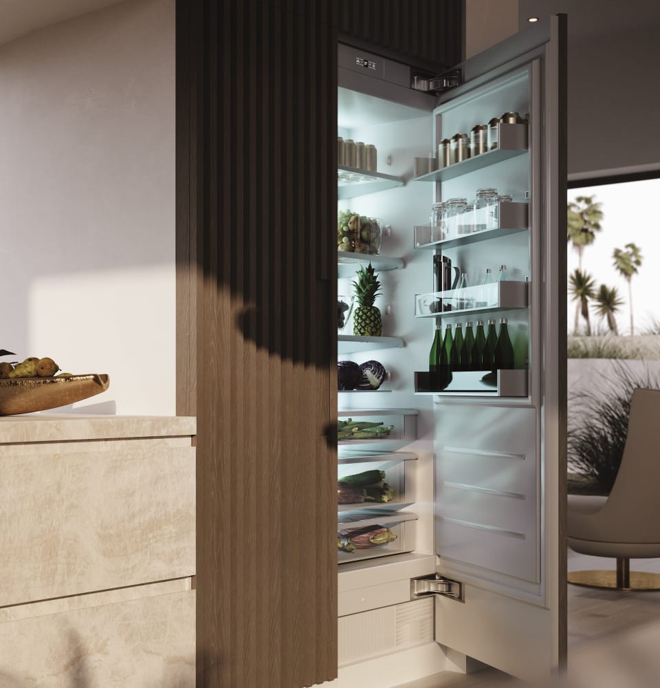 Monogram ZIR241NPNII 24 Inch Panel Ready Column Smart Refrigerator with 13.12 Cu. Ft. Capacity, Adjustable Shelves, Soft-Close Drawers, Autofill Pitcher, Remote Connectivity Via WiFi, Enhanced Shabbos Mode Capable, Water Filtration System, and Star-K