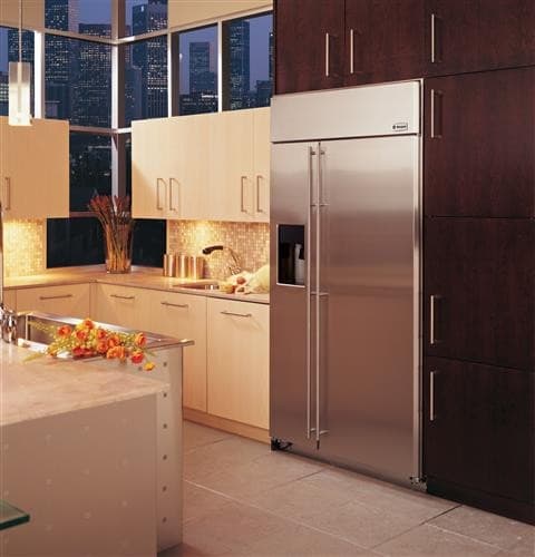 Monogram ZISS420DHSS 42 Inch Built-in Side by Side Refrigerator with 5 Adjustable Spill Proof ...