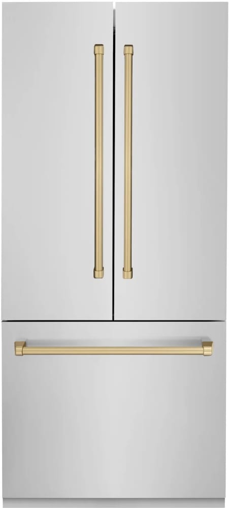 ZLINE RBIVZ30436CB 36 Inch Built-In French Door Refrigerator with