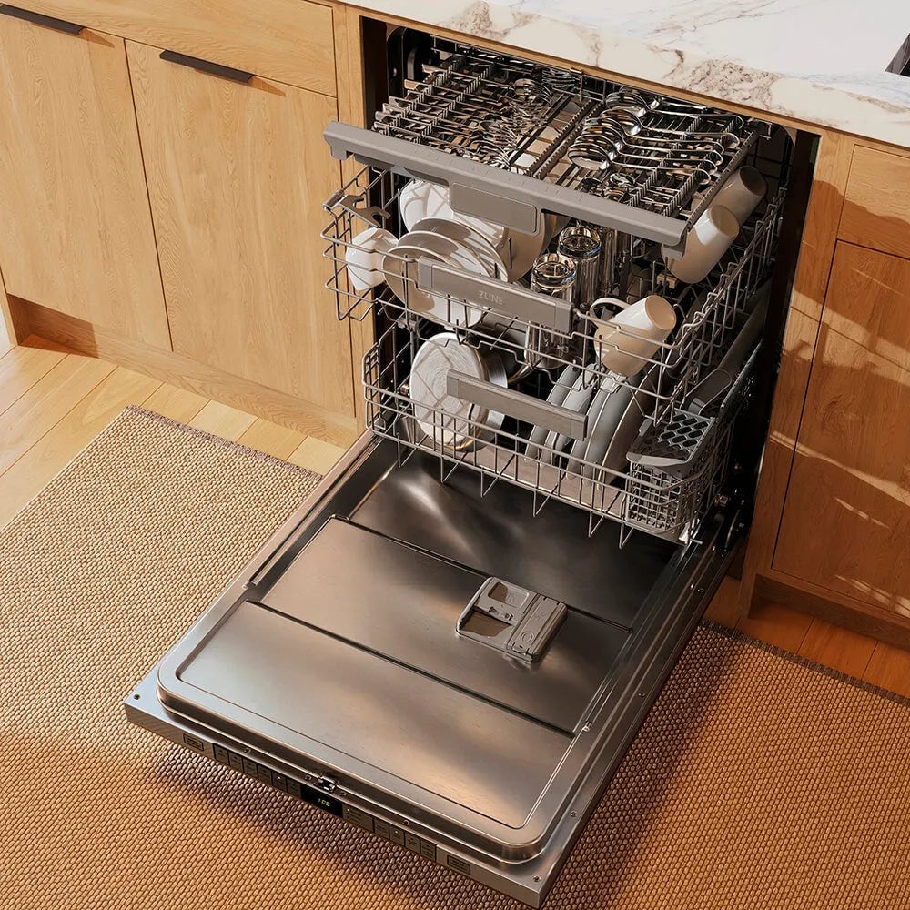 ZLINE DWMTZ24MB 24 Inch Fully Integrated Dishwasher with 16 Place