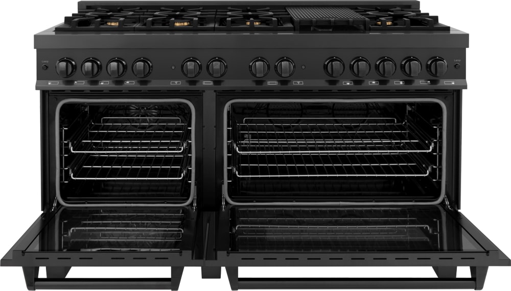 ZLINE RAB60 60 Inch Freestanding Dual Fuel Range with 9 Sealed Brass ...