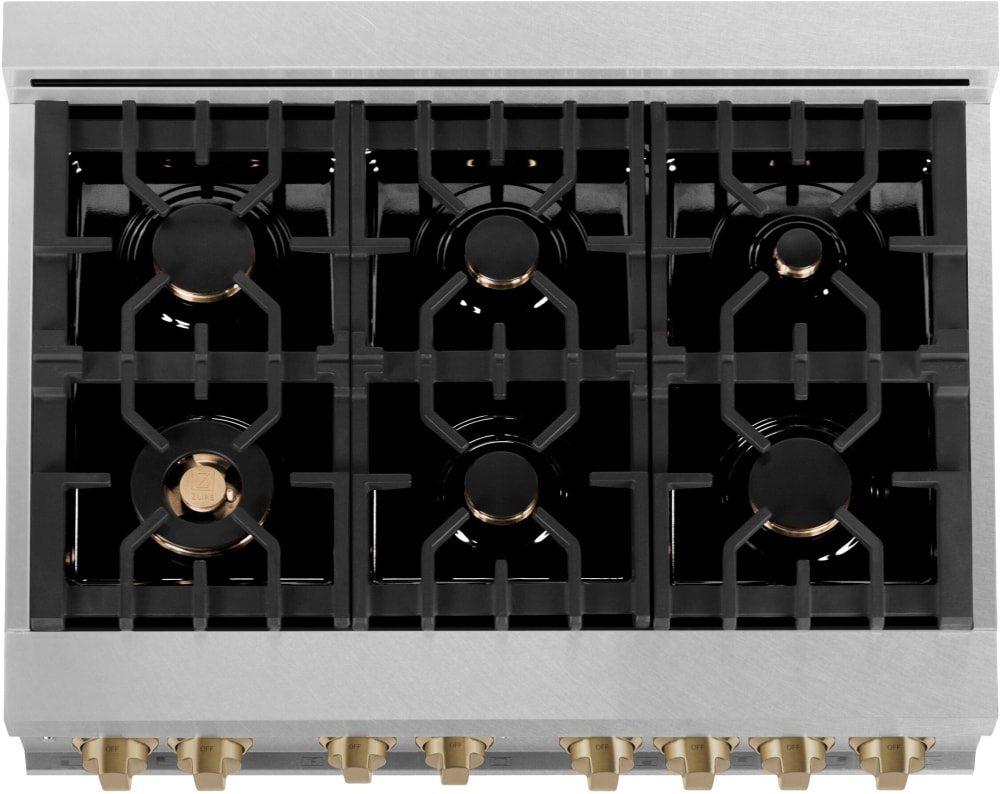 ZLINE RASZSN36CB 36 Inch Autograph Edition Dual Fuel Range with 6