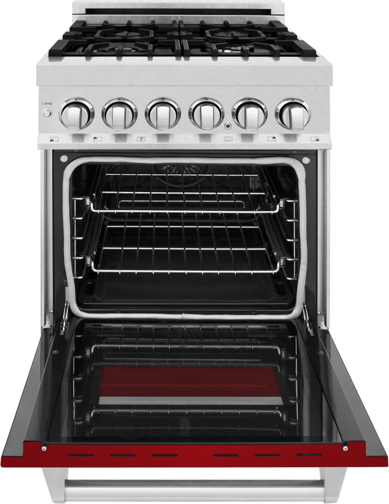 ZLINE RASRG24 24 Inch Freestanding Professional Dual Fuel Range with 4