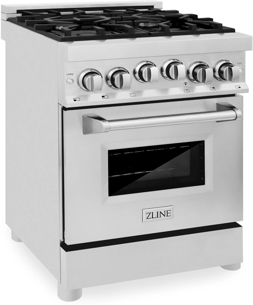 ZLINE RG24 24 Inch Freestanding Gas Range with 4 Italian Sealed Burners, 2.8 Cu. Ft. Oven
