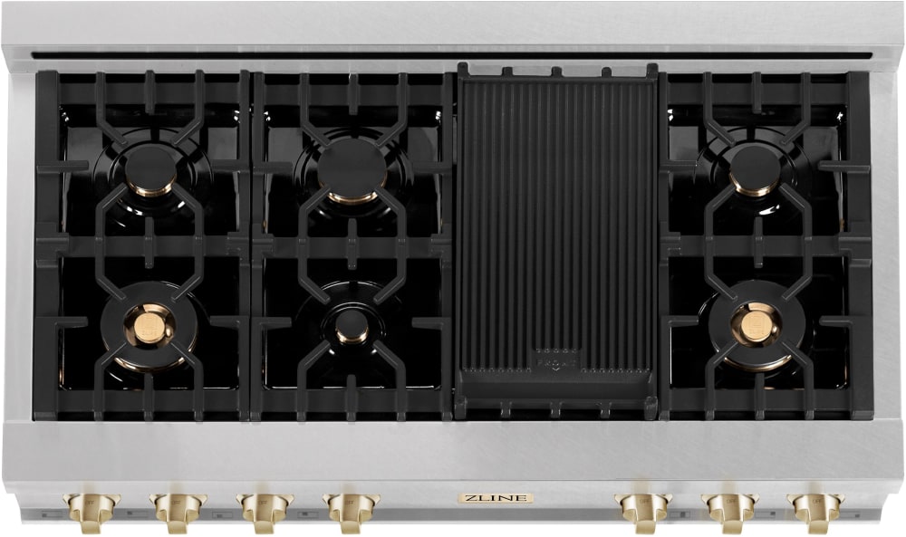 ZLINE RTSZ48G 48 Inch Gas Rangetop with 7 Sealed Burners, 18,000