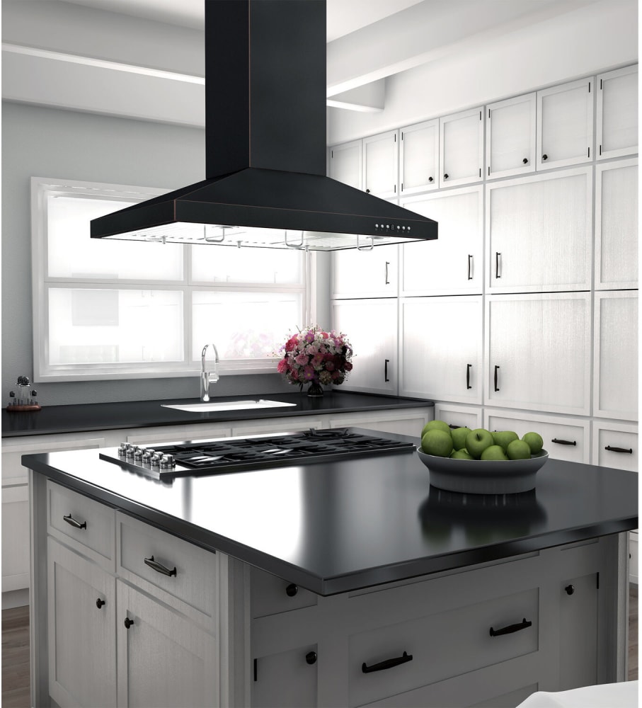 ZLINE 8KL3IB36 Designer Series 36 Inch Island Mount Chimney Hood