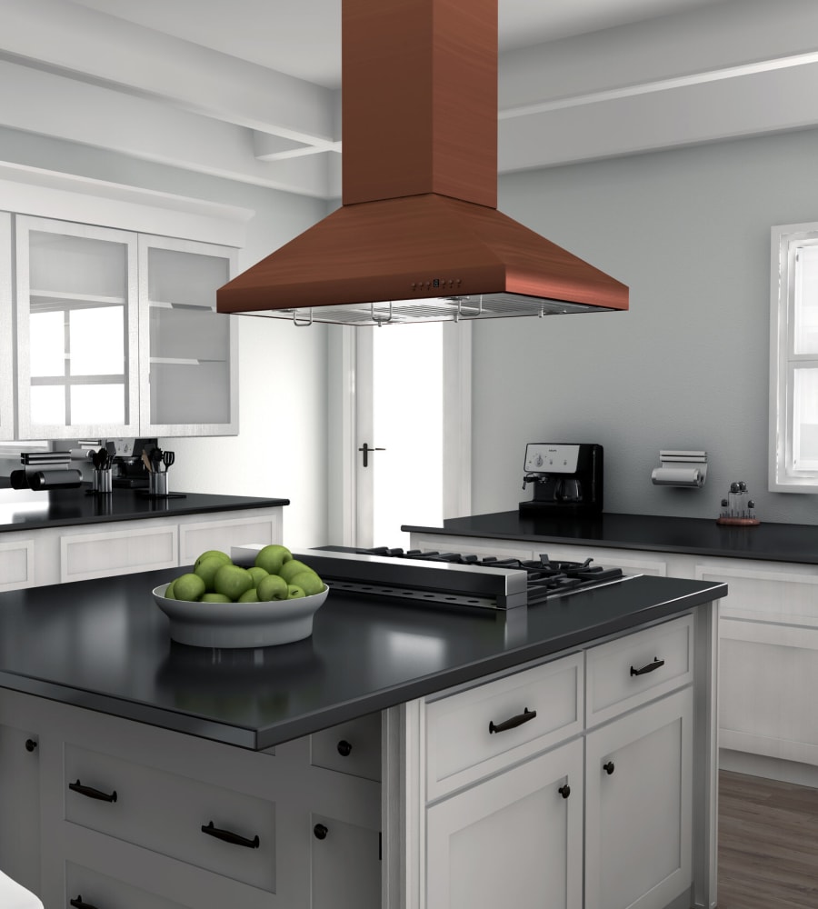 ZLINE 8KL3IC36 Designer Series 36 Inch Island Mount Chimney Hood