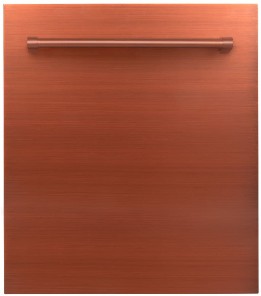 ZLINE DPCH24 24 Inch Dishwasher Panel with Traditional Handle in Copper