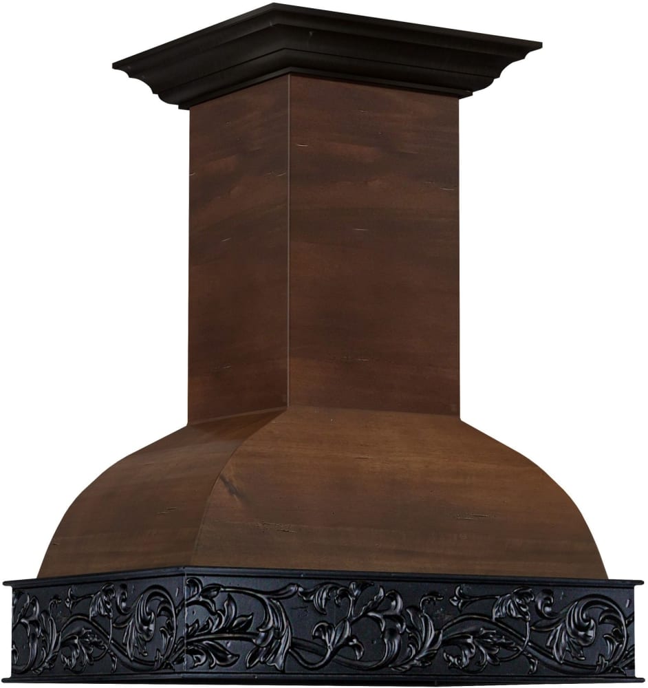 ZLINE 9393AR36 36 Inch Wooden Island Mount Range Hood with 4Speed 1200