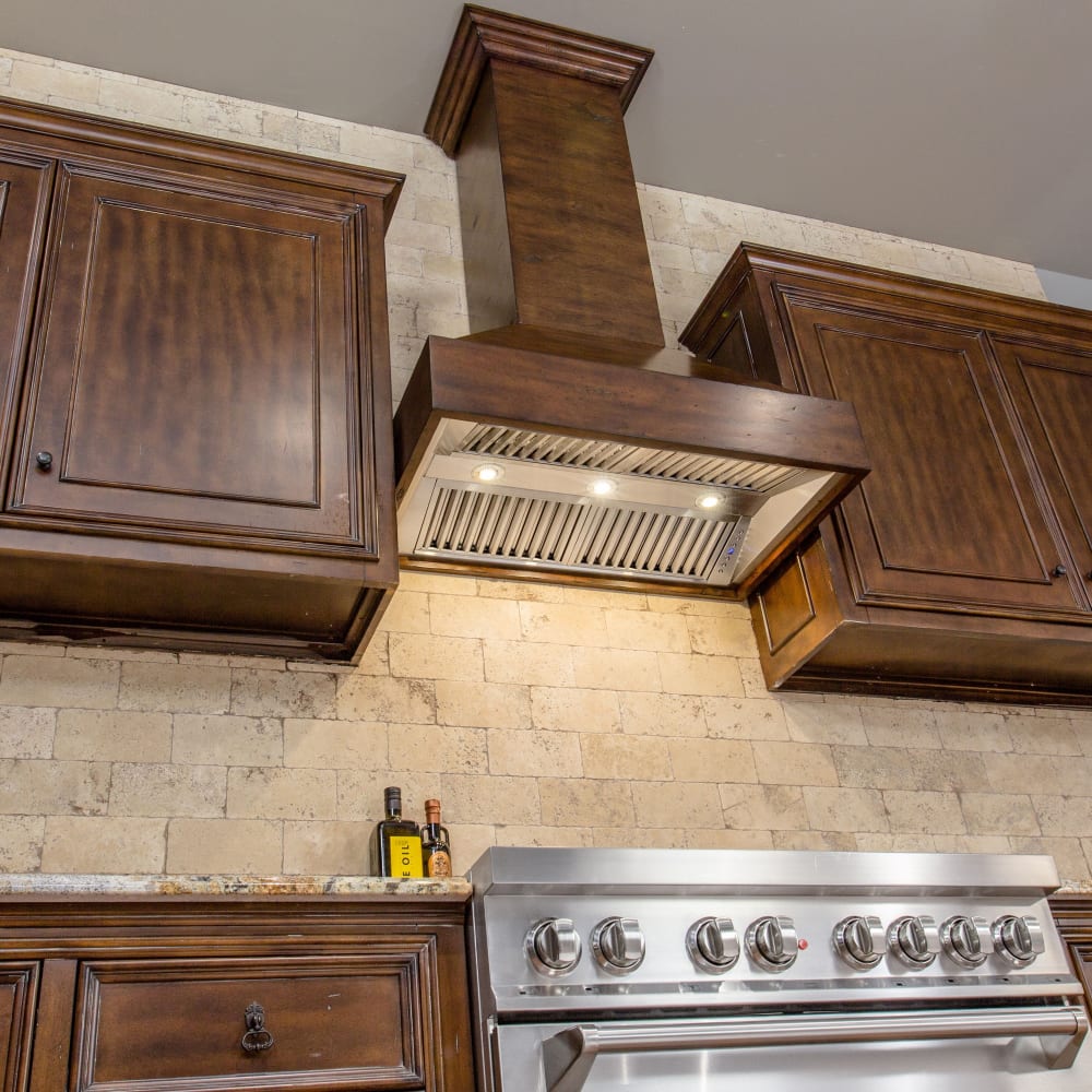 ZLINE 355WH36 Wooden Wall Mount Range Hood with 4-Speed 1200 ...