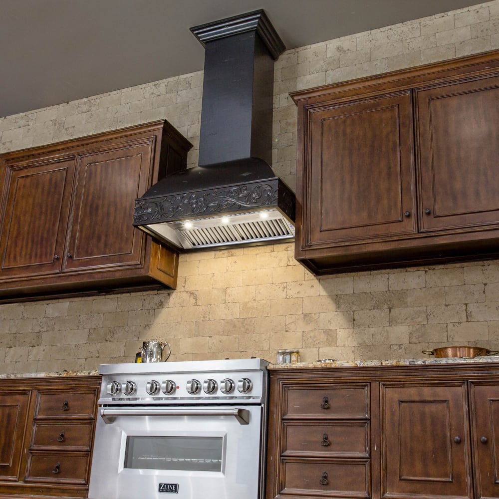 ZLINE 393AARD30 Wooden Wall Mount Range Hood with Remote 4Speed Motor