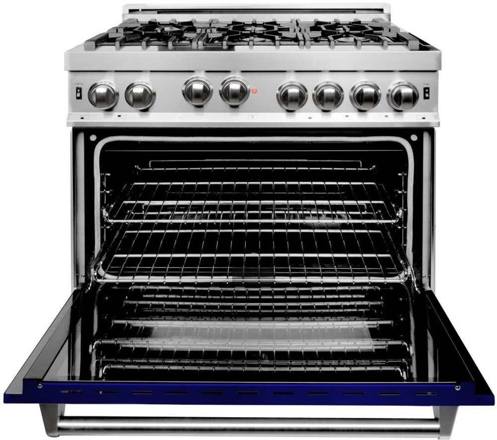 ZLINE RABG36 36 Inch Freestanding Dual Fuel Range with 6 Sealed Italian