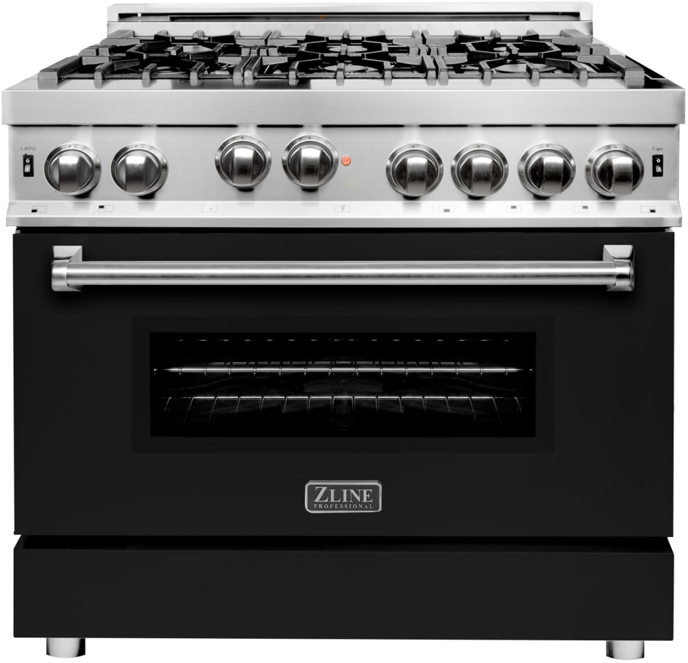 ZLINE RGBLM36 36 Inch Freestanding Professional Gas Range with 6 Sealed Burners, 4.6 Cu. Ft