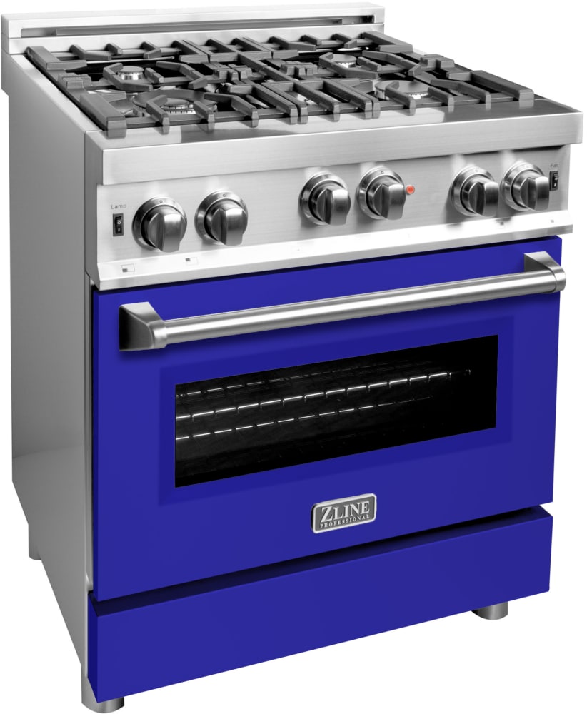 ZLINE RGBM30 30 Inch Freestanding Gas Range with 4 Italian Burners, 4.0 cu. ft. Oven, Continuous