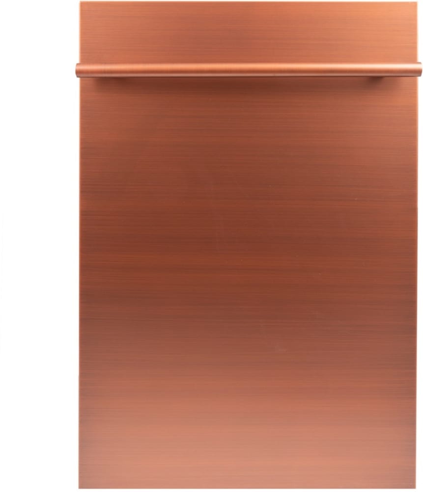 ZLINE DPC18 18 Inch Dishwasher Panel with Modern Handle in Copper