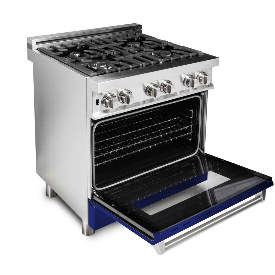 ZLINE RABG30 30 Inch Freestanding Professional Dual Fuel Range with 4