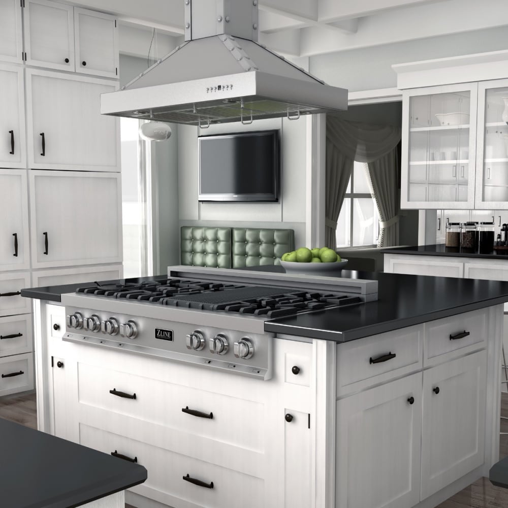 ZLINE RTS48 48 Inch Gas Rangetop with 6 Italian Sealed Burners ...