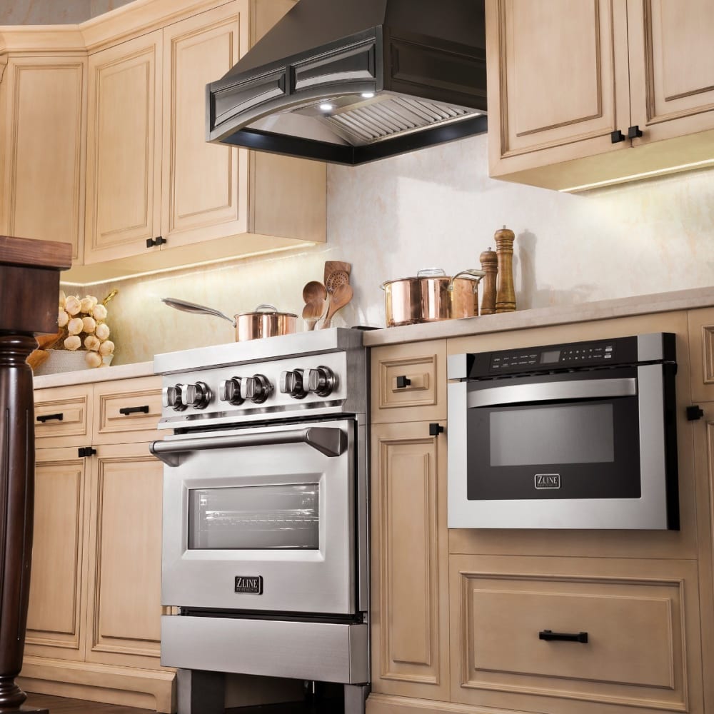 ZLINE RASSN30 30 Inch Professional Dual Fuel Range with 4 Italian
