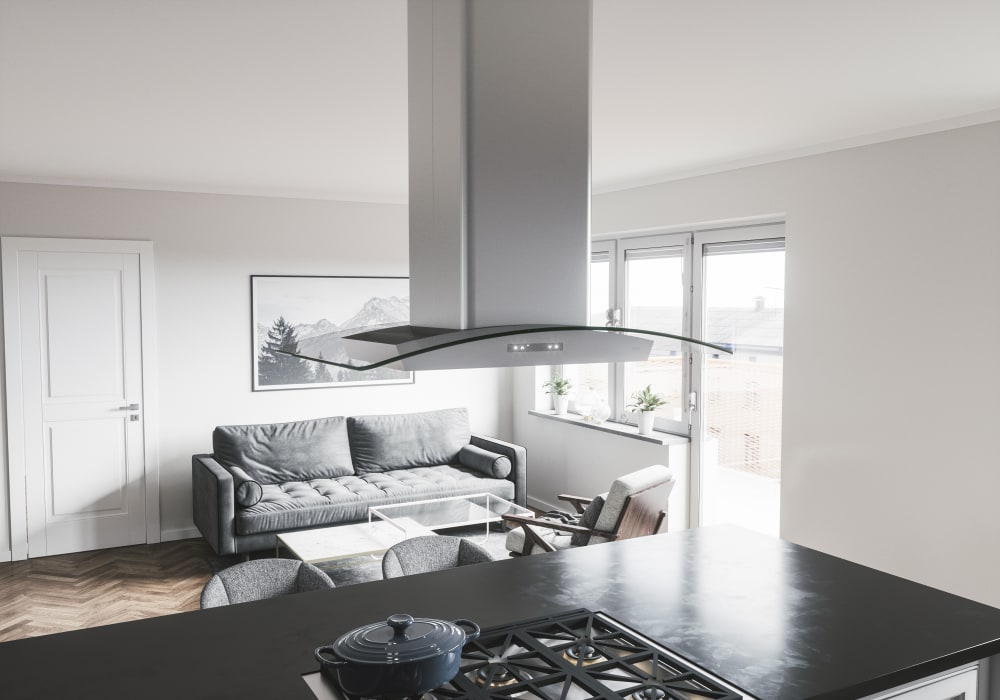 Zephyr ZMLE42CG Milano 42 Inch Island Mount Smart Range Hood with