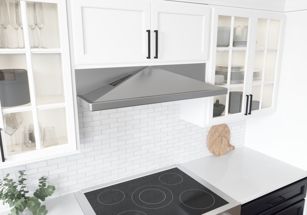 Zephyr ZPYE30BS Pyramid Under Cabinet Range Hood with 3 Zephyr ZPYE30BS Pyramid Under Cabinet Range Hood with 3