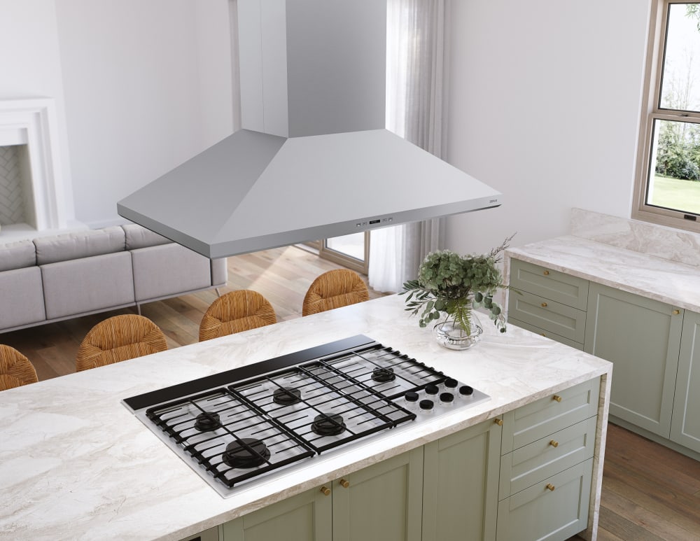 Zephyr ZSLE48DS Island Mount Range Hood with 5-Speed/1200CFM