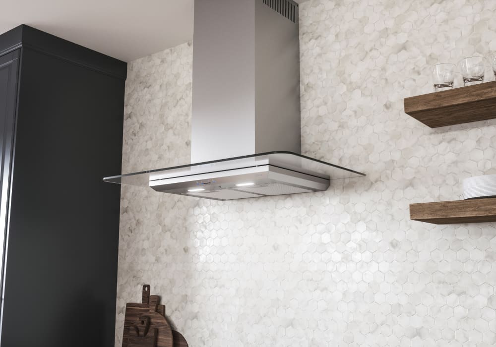 Zephyr ZVOE30BG 30 Inch Wall Mount Range Hood with 5-Speed/600 CFM