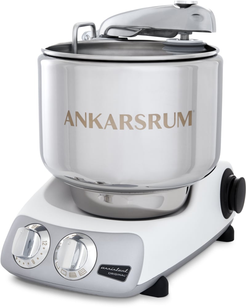 Ankarsrum Akm6230mw 7 Liter Stainless Steel Mixer With Speed Sensor Cookie Beaters Dough Roller Dough Scraper Dough Spatula Dough Hook Dust Cover Removable Power Cord Instructional Dvd 3 6 Qt Double Whisk Bowl