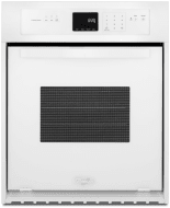 Whirlpool Rbs245pdq 24 Inch Single Electric Wall Oven With Flush To Cabinet Design Control Lockout White On White
