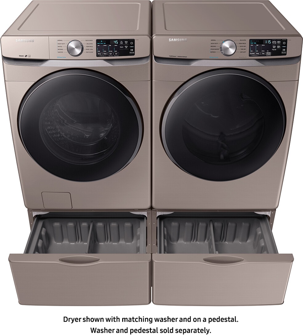 Samsung DVE45R6100C 27 Inch Electric Dryer with 7.5 Cu. Ft. Capacity