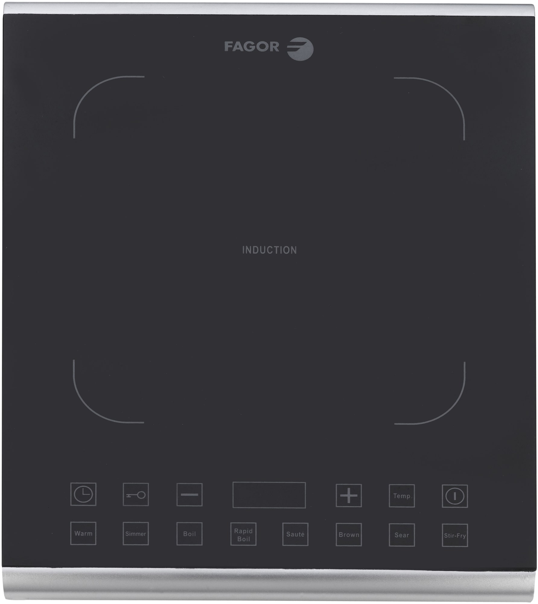 Fagor 670041900 Black Portable Induction Pro Cooktop with 8 Quick