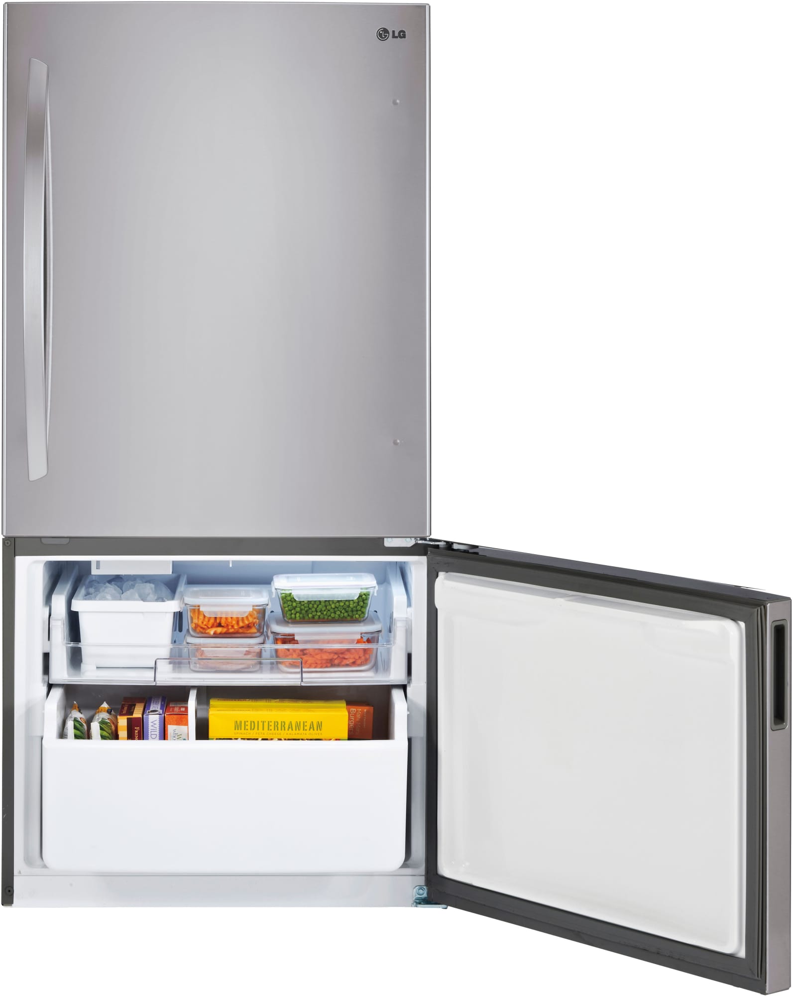 LG LBC24360ST 33 Inch Bottom-Freezer Refrigerator with 23.8 cu. ft ...