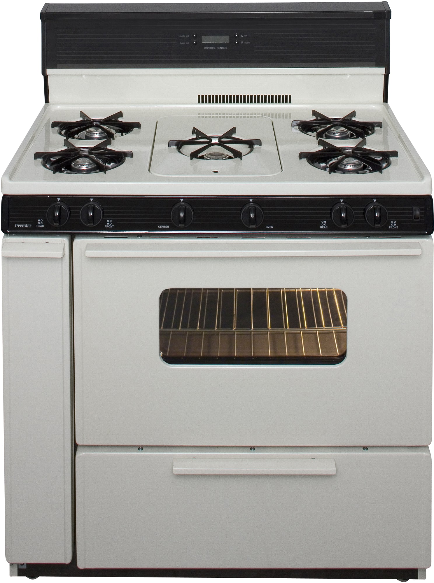 Premier SLK249TP 36 Inch Freestanding Gas Range with 5 Open Burners, 3.9 cu. ft Capacity, 17,000