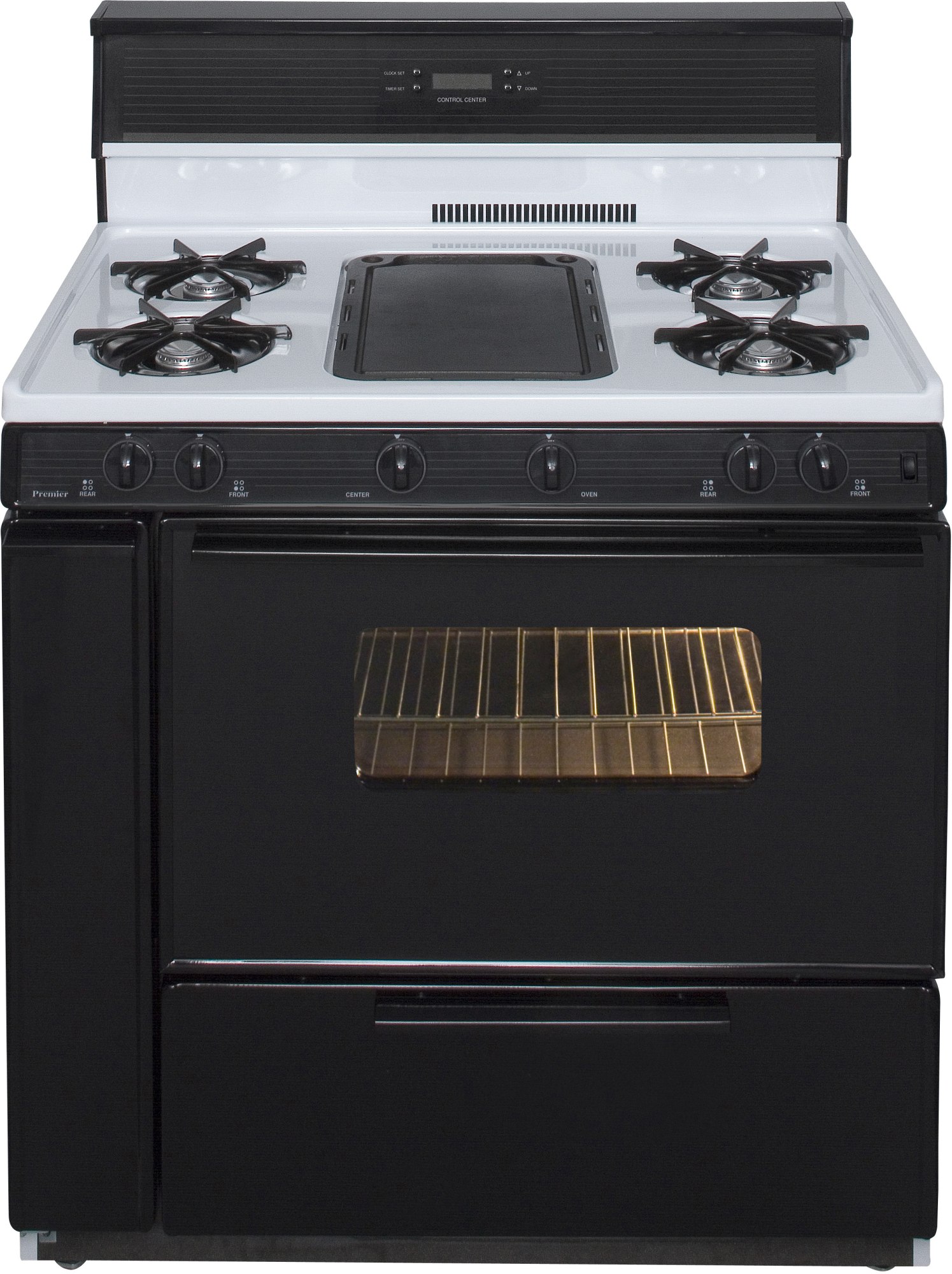 Premier SLK849WP 36 Inch Freestanding Gas Range with 5 Open Burners