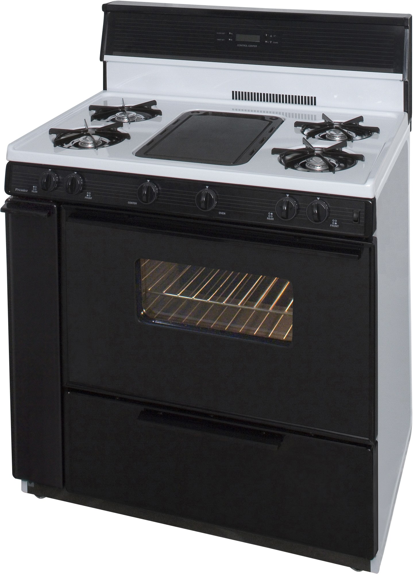 Premier SLK849WP 36 Inch Freestanding Gas Range with 5 Open Burners