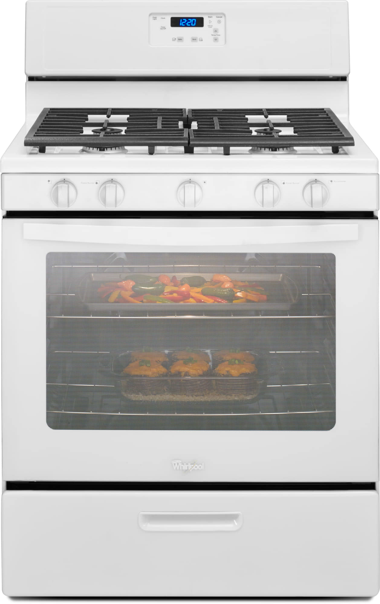 Whirlpool WFG505M0BW 30 Inch Freestanding Gas Range with 5 Sealed Burners, 5.1 cu. ft. Capacity