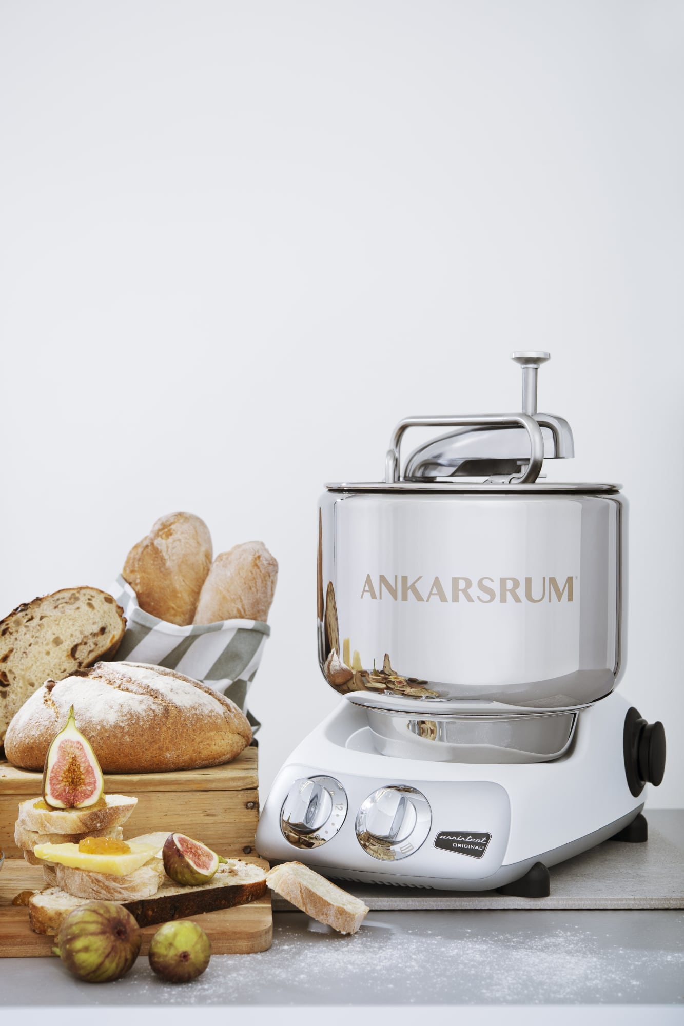 Ankarsrum AKM6230BC 7 Liter Stainless Steel Mixer with Speed Sensor