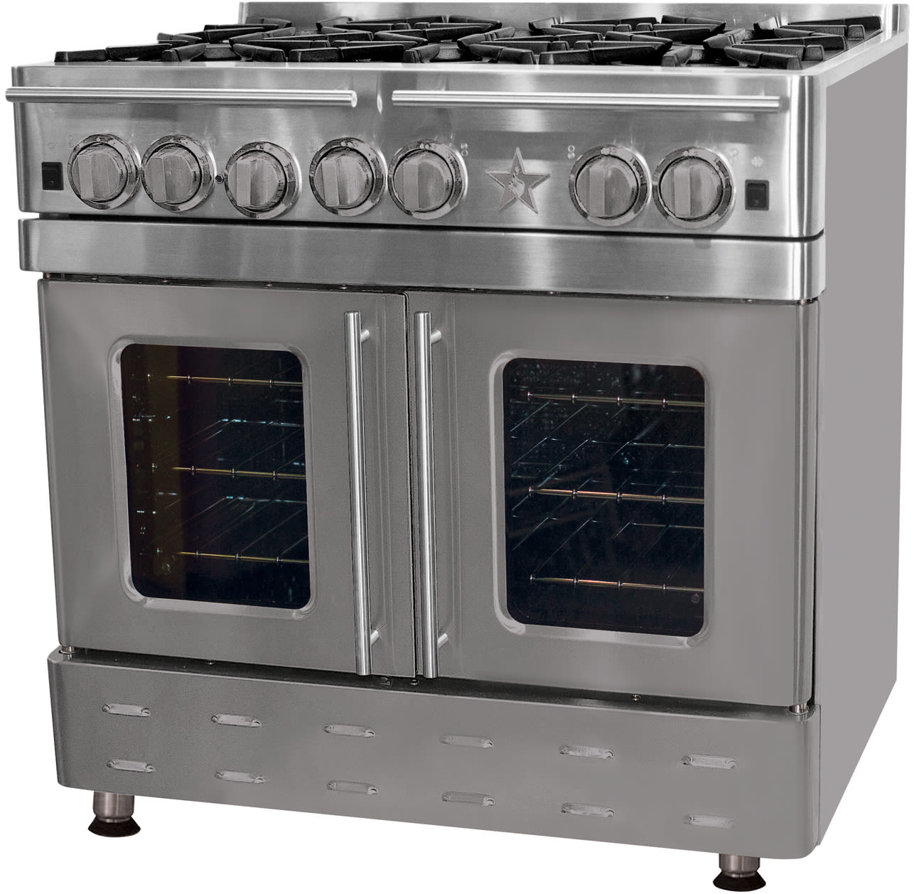 BlueStar RNB366BPMV2L 36 Inch Freestanding Gas Range with 6 Open