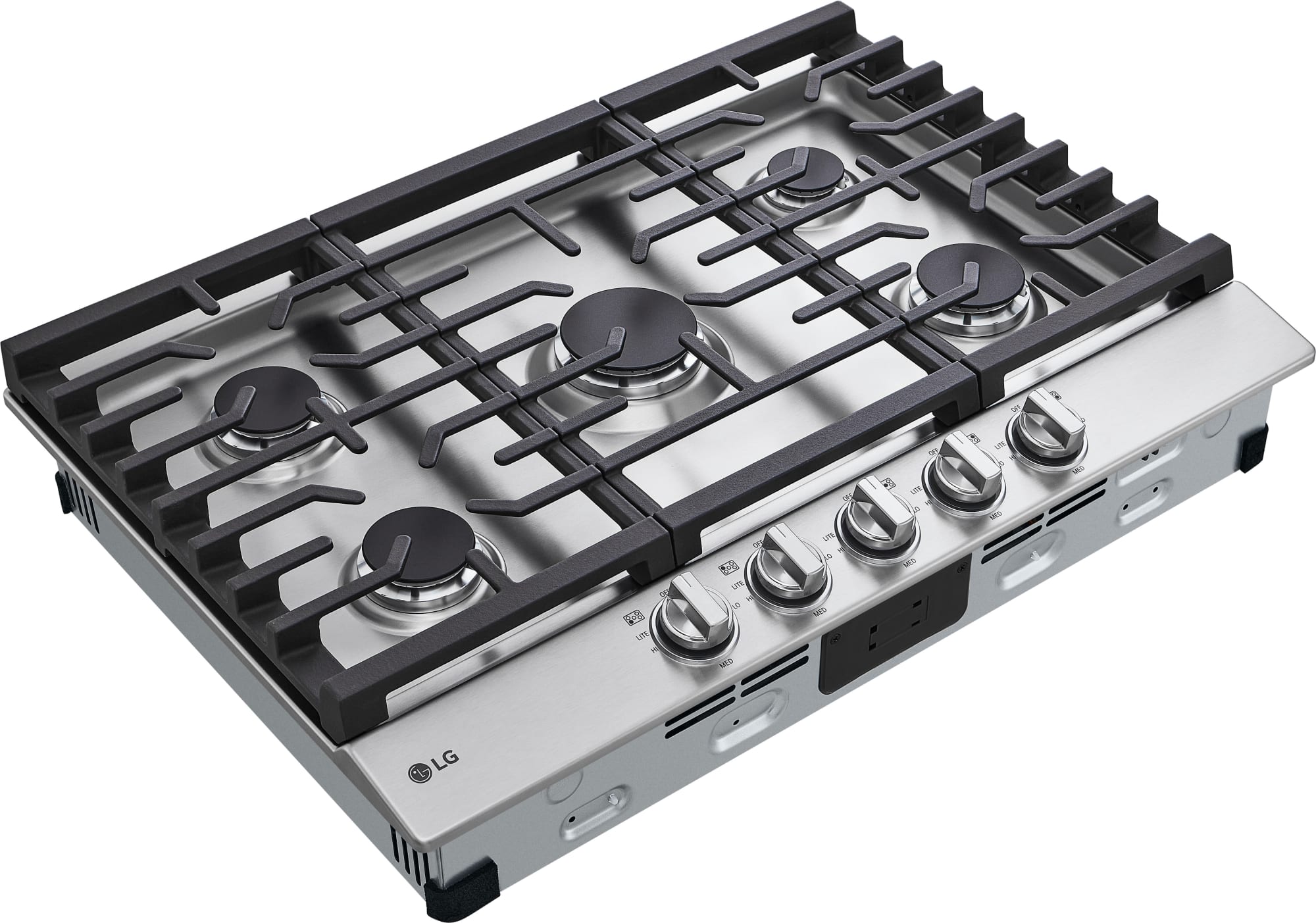 LG CBGJ3023S 30 Inch Gas Cooktop with 5 Sealed Burners, Continuous Cast