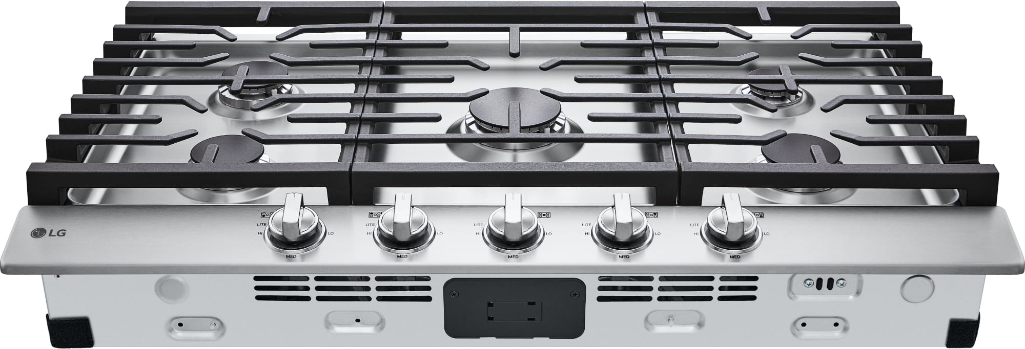LG CBGJ3623S 36 Inch Gas Cooktop with 5 Sealed Burners, Continuous Cast