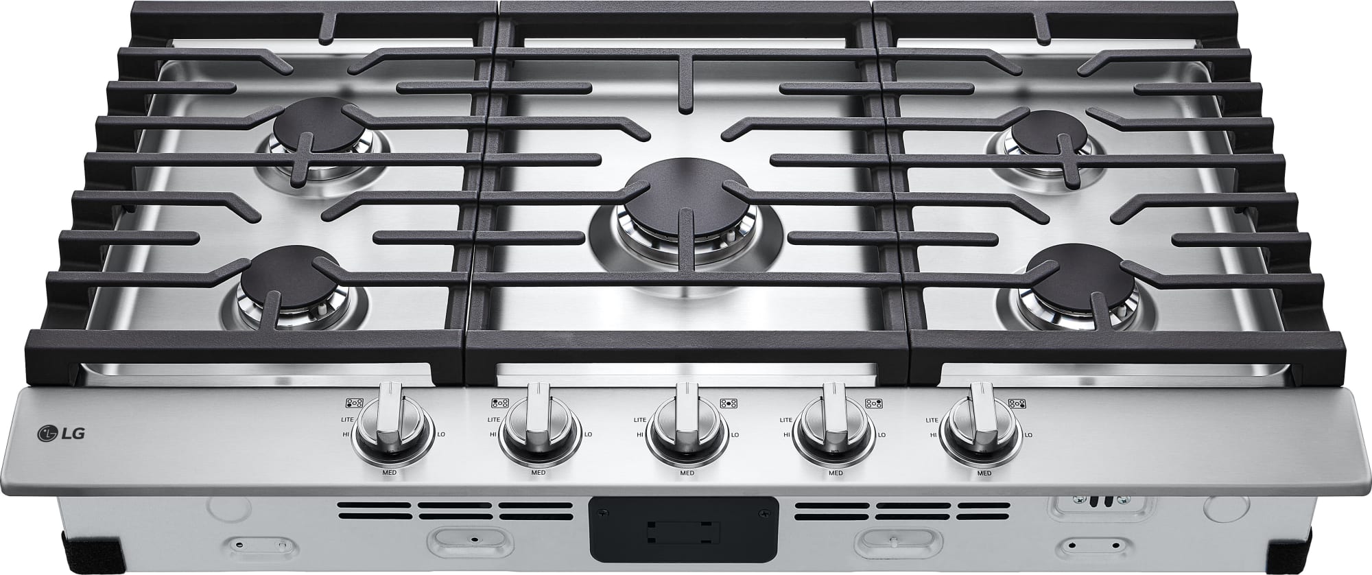 LG CBGJ3623S 36 Inch Gas Cooktop with 5 Sealed Burners, Continuous Cast