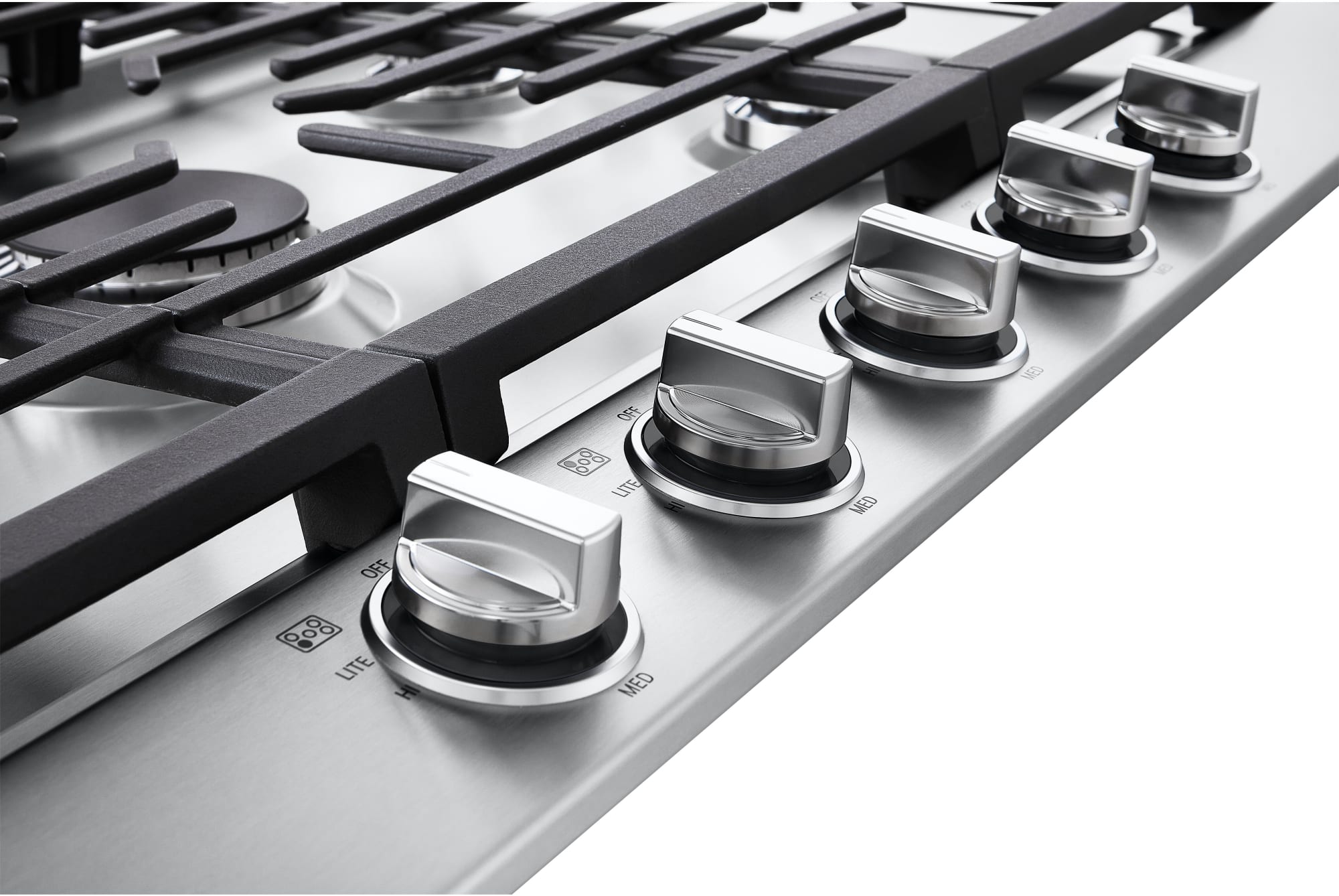 LG CBGJ3623S 36 Inch Gas Cooktop with 5 Sealed Burners, Continuous Cast