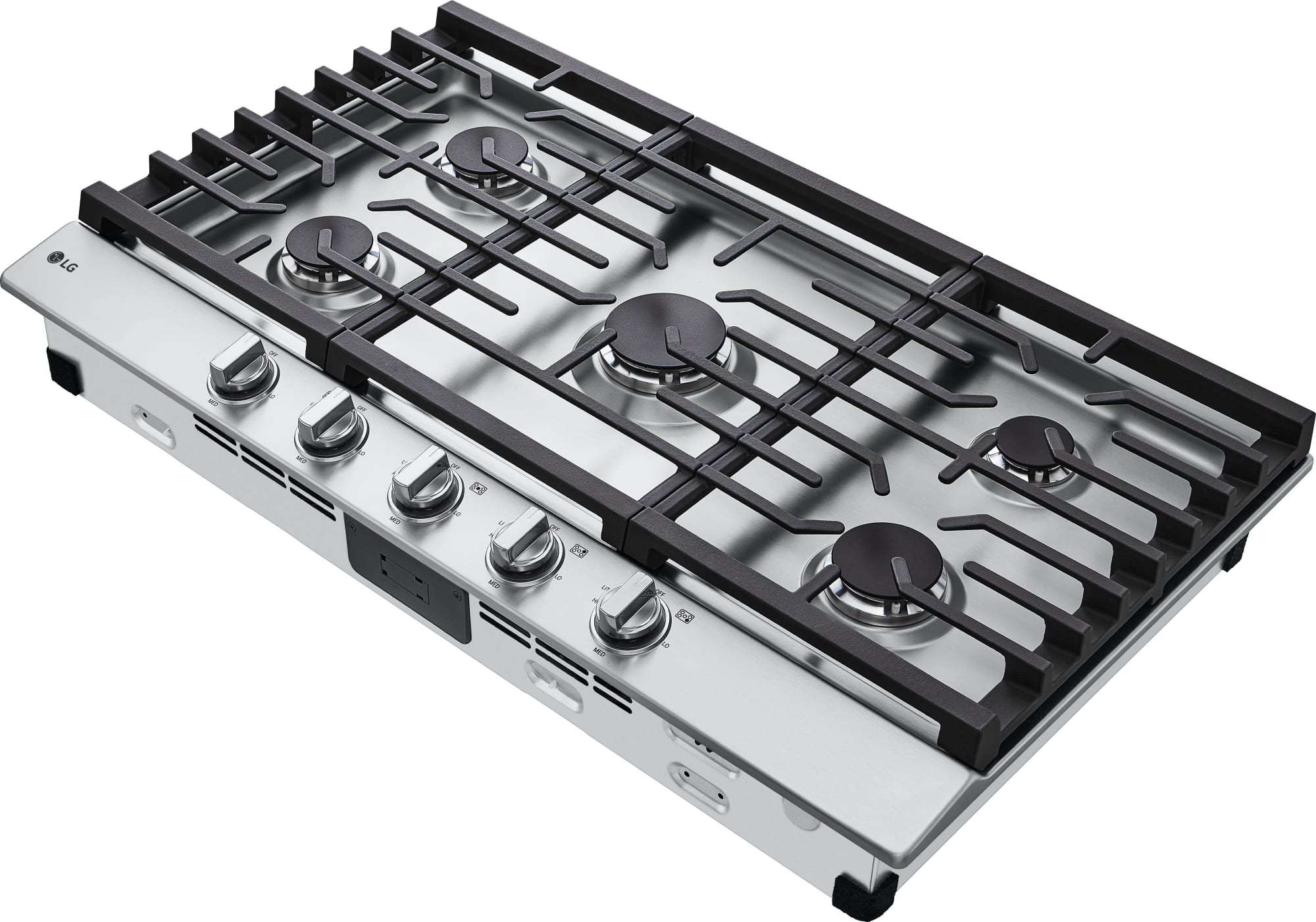 LG CBGJ3623S 36 Inch Gas Cooktop with 5 Sealed Burners, Continuous Cast