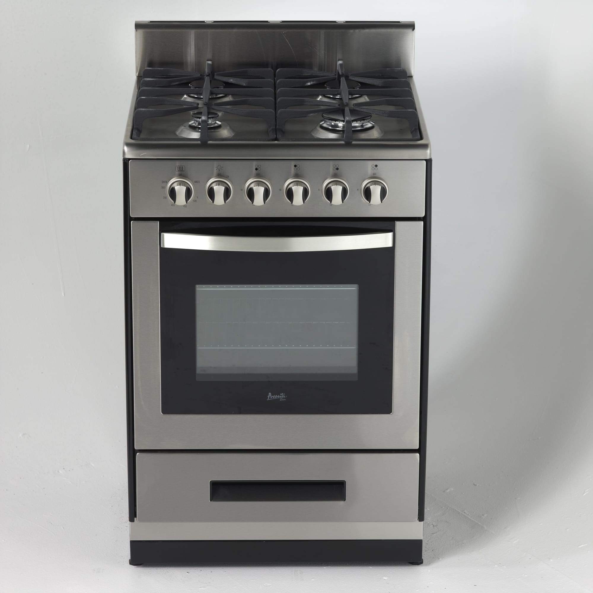 Avanti DG2450SS1 24 Inch Freestanding Gas Range with 4 Sealed Burners