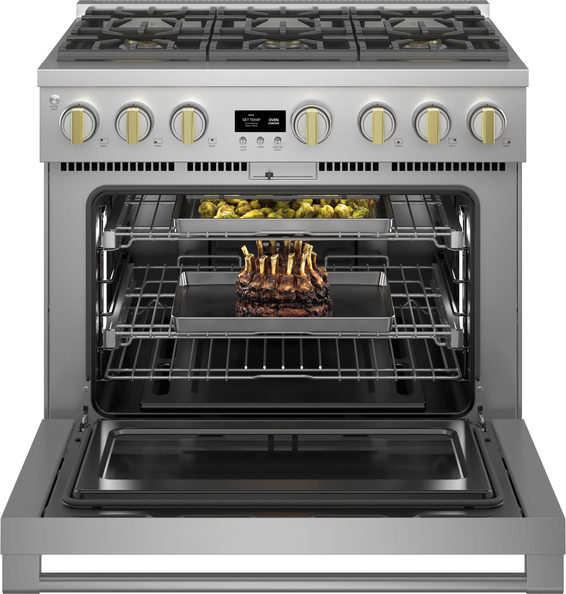 Monogram ZGP366NTSS 36 Inch Freestanding Professional Gas Smart Range