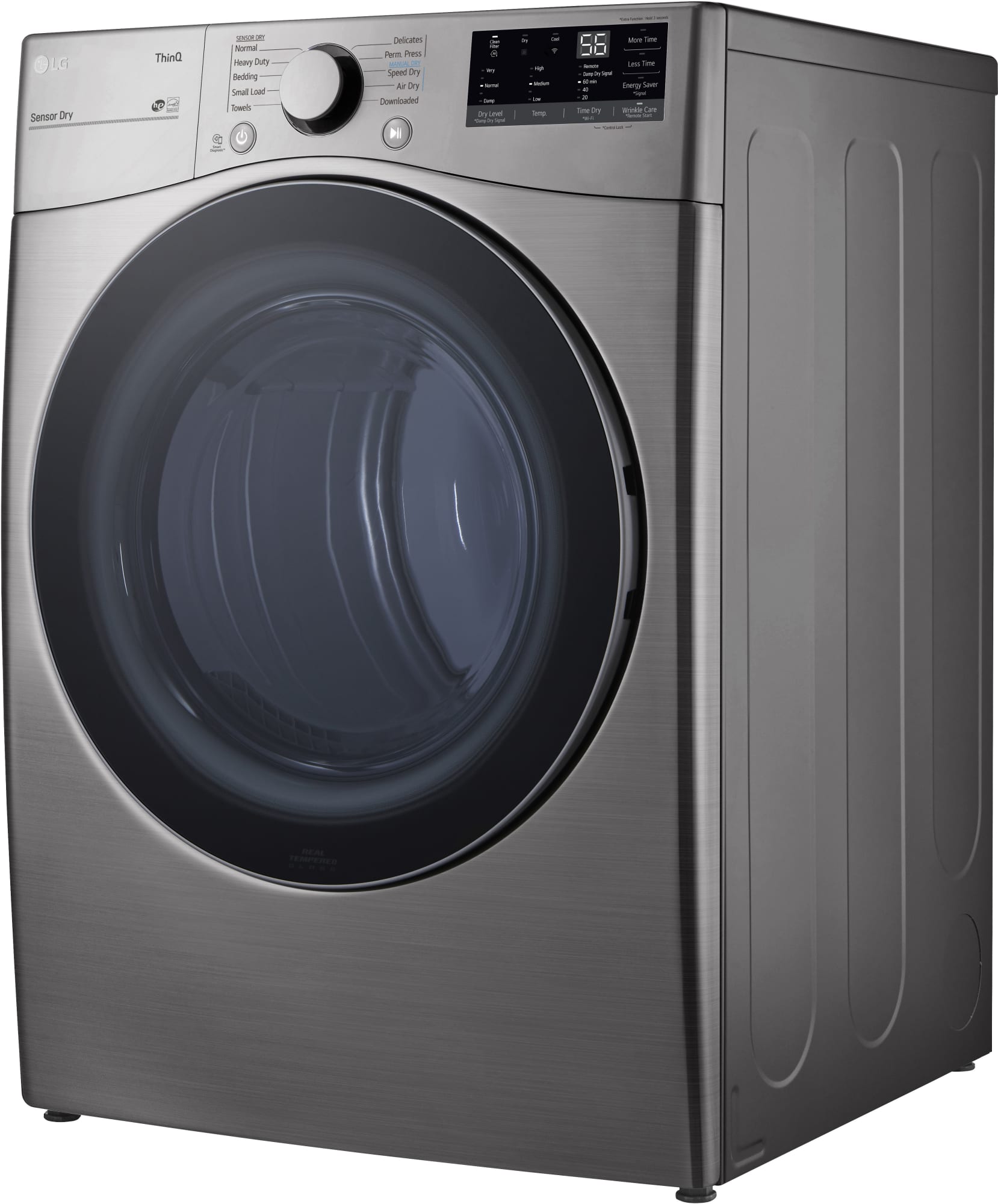 LG 7.4 Cu. Ft. Electric Dryer With Sensor Dry And FlowSense™ Duct Clogging Indicator - Graphite Steel