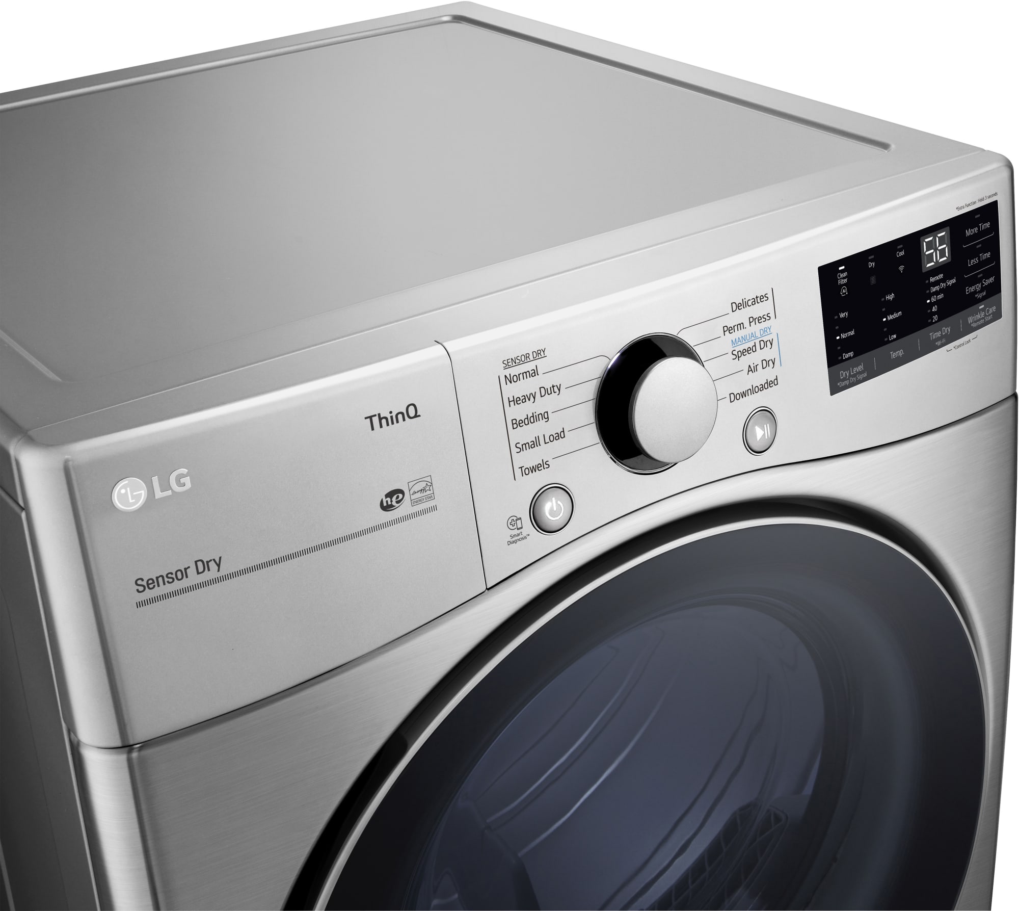 LG DLE3600V 27 Inch Electric Smart Dryer with 7.4 Cu. Ft. Capacity