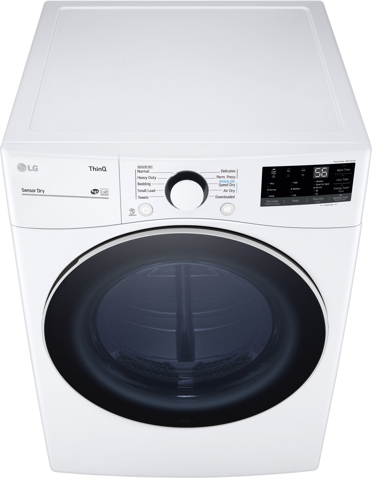 LG DLE3600W 27 Inch Electric Smart Dryer with 7.4 Cu. Ft. Capacity