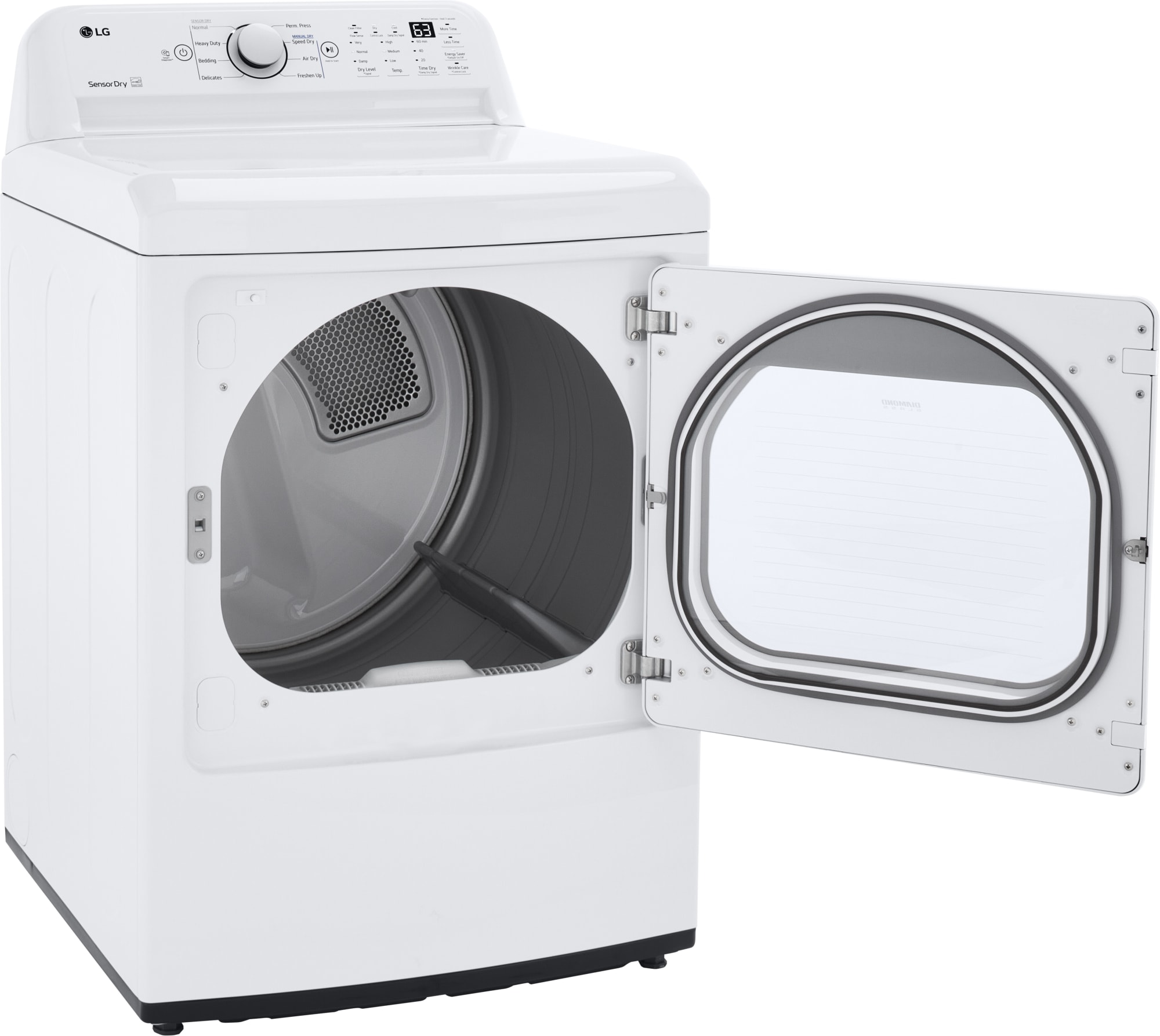 LG DLE7150W 27 Inch Electric Dryer with 7.3 Cu. Ft. Capacity, 8 Dryer