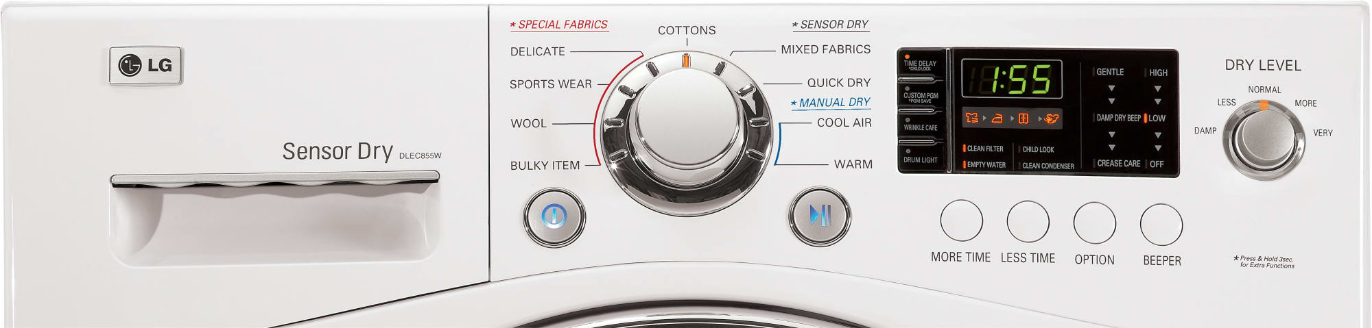 LG DLEC855W 24 Inch 4.2 cu. ft. Compact Electric Condensing Dryer with ...